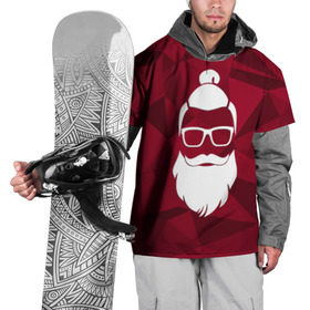 Накидка на куртку 3D с принтом Санта хипстер в Курске, 100% полиэстер |  | 2017 | борода | дед мороз | новый год | подарок на новый год | санта | санта хипстер | снег | снежинки | хипстер