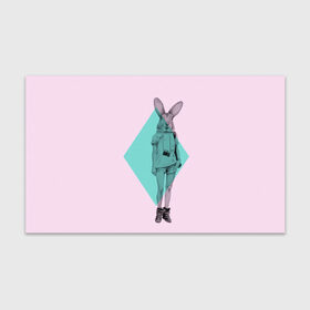 Бумага для упаковки 3D с принтом Pink Rabbit в Курске, пластик и полированная сталь | круглая форма, металлическое крепление в виде кольца | Тематика изображения на принте: hipster | rabbit | swag | кролик | хипстер