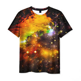 Мужская футболка 3D с принтом Восхитительный космос в Курске, 100% полиэфир | прямой крой, круглый вырез горловины, длина до линии бедер | Тематика изображения на принте: вселенная | галактика | звёзды | космическое пространство | космос | созвездие
