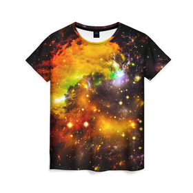 Женская футболка 3D с принтом Восхитительный космос в Курске, 100% полиэфир ( синтетическое хлопкоподобное полотно) | прямой крой, круглый вырез горловины, длина до линии бедер | вселенная | галактика | звёзды | космическое пространство | космос | созвездие