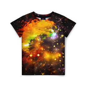 Детская футболка 3D с принтом Восхитительный космос в Курске, 100% гипоаллергенный полиэфир | прямой крой, круглый вырез горловины, длина до линии бедер, чуть спущенное плечо, ткань немного тянется | Тематика изображения на принте: вселенная | галактика | звёзды | космическое пространство | космос | созвездие