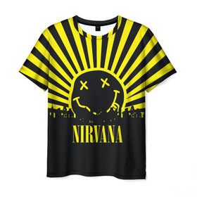 Мужская футболка 3D с принтом Nirvana в Курске, 100% полиэфир | прямой крой, круглый вырез горловины, длина до линии бедер | cobain | kurt | кобейн | курт | нирвана