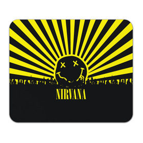 Коврик прямоугольный с принтом Nirvana в Курске, натуральный каучук | размер 230 х 185 мм; запечатка лицевой стороны | Тематика изображения на принте: cobain | kurt | кобейн | курт | нирвана