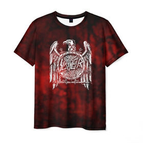 Мужская футболка 3D с принтом Slayer 1 в Курске, 100% полиэфир | прямой крой, круглый вырез горловины, длина до линии бедер | metal | slayer | метал | рок | слаер