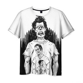 Мужская футболка 3D с принтом Зомби рекурсия в Курске, 100% полиэфир | прямой крой, круглый вырез горловины, длина до линии бедер | halloween | zombie | зомби | рекурсия | хэллоуин