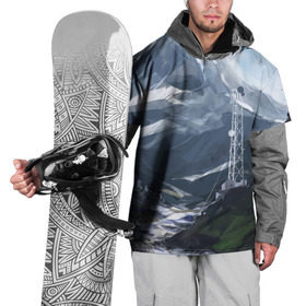 Накидка на куртку 3D с принтом Горы Алтая в Курске, 100% полиэстер |  | Тематика изображения на принте: горы | пейзаж