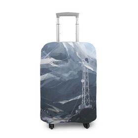 Чехол для чемодана 3D с принтом Горы Алтая в Курске, 86% полиэфир, 14% спандекс | двустороннее нанесение принта, прорези для ручек и колес | горы | пейзаж