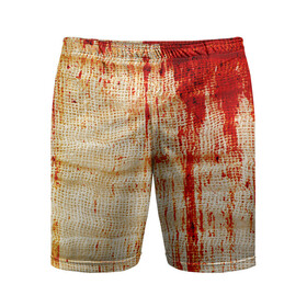 Мужские шорты 3D спортивные с принтом Бинты 2 в Курске,  |  | halloween | helloween | кровь | ужас | хеллоин | хеллоуин | хелуин