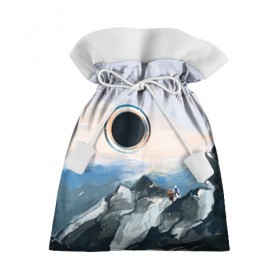Подарочный 3D мешок с принтом Черная дыра в Курске, 100% полиэстер | Размер: 29*39 см | горы | закат | пейзаж | природа