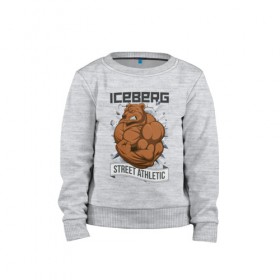 Детский свитшот хлопок с принтом Bear | Iceberg в Курске, 100% хлопок | круглый вырез горловины, эластичные манжеты, пояс и воротник | animals | iceberg | icebergstyle | youtube