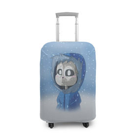 Чехол для чемодана 3D с принтом Sans в Курске, 86% полиэфир, 14% спандекс | двустороннее нанесение принта, прорези для ручек и колес | new year | sans | santa | undertale | зима | нг | новый год | санта | снег