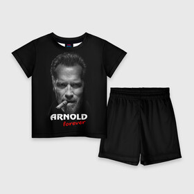 Детский костюм с шортами 3D с принтом Arnold forever в Курске,  |  | актёр | арнольд шварценеггер | боевик | звезда | киногерой | супергерой | терминатор