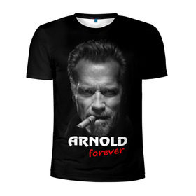 Мужская футболка 3D спортивная с принтом Arnold forever в Курске, 100% полиэстер с улучшенными характеристиками | приталенный силуэт, круглая горловина, широкие плечи, сужается к линии бедра | актёр | арнольд шварценеггер | боевик | звезда | киногерой | супергерой | терминатор