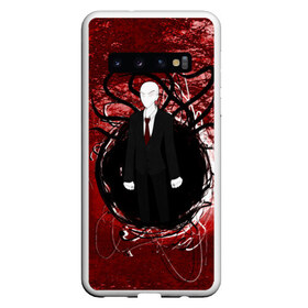 Чехол для Samsung Galaxy S10 с принтом Slender в Курске, Силикон | Область печати: задняя сторона чехла, без боковых панелей | Тематика изображения на принте: slender | slenderman | слендер