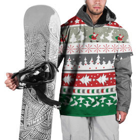 Накидка на куртку 3D с принтом Новогодний орнамент в Курске, 100% полиэстер |  | Тематика изображения на принте: дед мороз | елка | новогодний орнамент | подарок на новый год | праздник | снеговик | снежинки