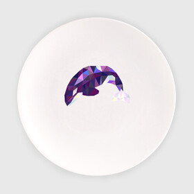 Тарелка с принтом Касатка в Курске, фарфор | диаметр - 210 мм
диаметр для нанесения принта - 120 мм | геометрия | животные | касатка | полигонал | фауна