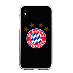 Чехол для iPhone XS Max матовый с принтом Bayern в Курске, Силикон | Область печати: задняя сторона чехла, без боковых панелей | bayern | football | бавария | бундеслига | немецкий чемпионат | футбол