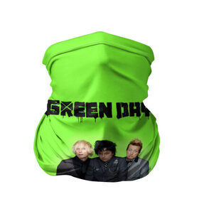 Бандана-труба 3D с принтом Green Day в Курске, 100% полиэстер, ткань с особыми свойствами — Activecool | плотность 150‒180 г/м2; хорошо тянется, но сохраняет форму | 