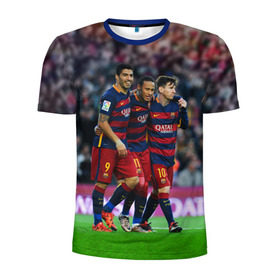 Мужская футболка 3D спортивная с принтом Barcelona5 в Курске, 100% полиэстер с улучшенными характеристиками | приталенный силуэт, круглая горловина, широкие плечи, сужается к линии бедра | barcelona | football | барса | барселона | примера | футбол | чемпионат испании