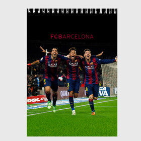 Скетчбук с принтом Barcelona6 в Курске, 100% бумага
 | 48 листов, плотность листов — 100 г/м2, плотность картонной обложки — 250 г/м2. Листы скреплены сверху удобной пружинной спиралью | barcelona | football | барса | барселона | примера | футбол | чемпионат испании
