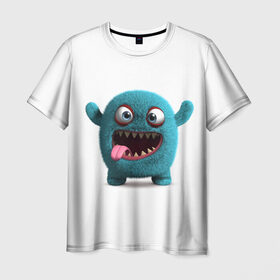 Мужская футболка 3D с принтом Монстр в Курске, 100% полиэфир | прямой крой, круглый вырез горловины, длина до линии бедер | luxury | premium | vip | монстр | премиум | эксклюзив