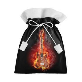 Подарочный 3D мешок с принтом Адская гитара в Курске, 100% полиэстер | Размер: 29*39 см | Тематика изображения на принте: ад | арт | дым | музыка | новинки | огонь | пламя | популярные | энергия | яркие