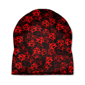 Шапка 3D с принтом Анархия (красное на черном) в Курске, 100% полиэстер | универсальный размер, печать по всей поверхности изделия | punk | rock | rocknroll | roll | панк | рок | рокнролл | ролл | текстура