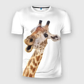Мужская футболка 3D спортивная с принтом Жираф VPPDGryphon в Курске, 100% полиэстер с улучшенными характеристиками | приталенный силуэт, круглая горловина, широкие плечи, сужается к линии бедра | luxury | premium | vip | vppdgryphon | жираф | премиум | эксклюзив