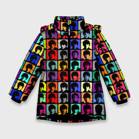 Зимняя куртка для девочек 3D с принтом The Beatles art в Курске, ткань верха — 100% полиэстер; подклад — 100% полиэстер, утеплитель — 100% полиэстер. | длина ниже бедра, удлиненная спинка, воротник стойка и отстегивающийся капюшон. Есть боковые карманы с листочкой на кнопках, утяжки по низу изделия и внутренний карман на молнии. 

Предусмотрены светоотражающий принт на спинке, радужный светоотражающий элемент на пуллере молнии и на резинке для утяжки. | Тематика изображения на принте: битлз