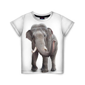 Детская футболка 3D с принтом Слон VPPDGryphon в Курске, 100% гипоаллергенный полиэфир | прямой крой, круглый вырез горловины, длина до линии бедер, чуть спущенное плечо, ткань немного тянется | luxury | premium | vip | vppdgryphon | премиум | слон | эксклюзив
