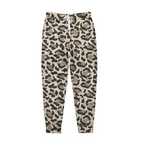 Мужские брюки 3D с принтом Шкура леопарда 3 в Курске, 100% полиэстер | манжеты по низу, эластичный пояс регулируется шнурком, по бокам два кармана без застежек, внутренняя часть кармана из мелкой сетки | африка | дикие | животные | леопард