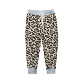 Детские брюки 3D с принтом Шкура леопарда 3 в Курске, 100% полиэстер | манжеты по низу, эластичный пояс регулируется шнурком, по бокам два кармана без застежек, внутренняя часть кармана из мелкой сетки | африка | дикие | животные | леопард