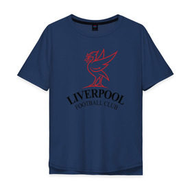 Мужская футболка хлопок Oversize с принтом Liverpool в Курске, 100% хлопок | свободный крой, круглый ворот, “спинка” длиннее передней части | leverpool | ливерпуль