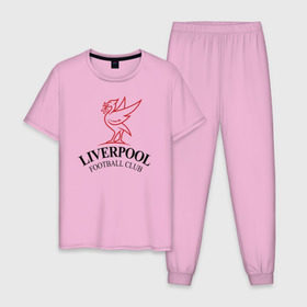 Мужская пижама хлопок с принтом Liverpool в Курске, 100% хлопок | брюки и футболка прямого кроя, без карманов, на брюках мягкая резинка на поясе и по низу штанин
 | leverpool | ливерпуль