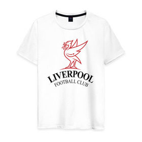 Мужская футболка хлопок с принтом Liverpool в Курске, 100% хлопок | прямой крой, круглый вырез горловины, длина до линии бедер, слегка спущенное плечо. | leverpool | ливерпуль