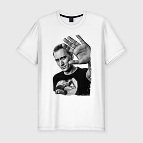 Мужская футболка премиум с принтом Paul van Dyk (retro style) в Курске, 92% хлопок, 8% лайкра | приталенный силуэт, круглый вырез ворота, длина до линии бедра, короткий рукав | Тематика изображения на принте: 