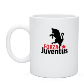 Кружка с принтом Forza Juventus в Курске, керамика | объем — 330 мл, диаметр — 80 мм. Принт наносится на бока кружки, можно сделать два разных изображения | juventus | ювентус