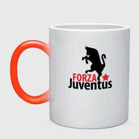 Кружка хамелеон с принтом Forza Juventus в Курске, керамика | меняет цвет при нагревании, емкость 330 мл | juventus | ювентус