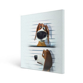 Холст квадратный с принтом Разыскивается пёс в Курске, 100% ПВХ |  | Тематика изображения на принте: dog | fast furry | бигль | большой собачий побег | мартин | мультфильм | оззи | побег | свободу разношерстным | собака