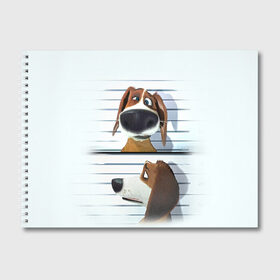 Альбом для рисования с принтом Разыскивается пёс в Курске, 100% бумага
 | матовая бумага, плотность 200 мг. | Тематика изображения на принте: dog | fast furry | бигль | большой собачий побег | мартин | мультфильм | оззи | побег | свободу разношерстным | собака