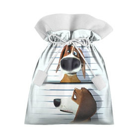 Подарочный 3D мешок с принтом Разыскивается пёс в Курске, 100% полиэстер | Размер: 29*39 см | dog | fast furry | бигль | большой собачий побег | мартин | мультфильм | оззи | побег | свободу разношерстным | собака