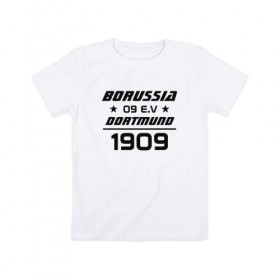 Детская футболка хлопок с принтом BVB в Курске, 100% хлопок | круглый вырез горловины, полуприлегающий силуэт, длина до линии бедер | Тематика изображения на принте: боруссия