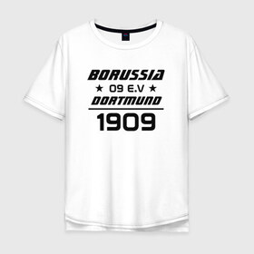 Мужская футболка хлопок Oversize с принтом BVB в Курске, 100% хлопок | свободный крой, круглый ворот, “спинка” длиннее передней части | боруссия