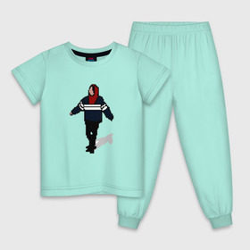 Детская пижама хлопок с принтом PHARAOH 8 bit в Курске, 100% хлопок |  брюки и футболка прямого кроя, без карманов, на брюках мягкая резинка на поясе и по низу штанин
 | фараон