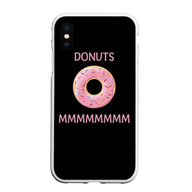 Чехол для iPhone XS Max матовый с принтом Donuts в Курске, Силикон | Область печати: задняя сторона чехла, без боковых панелей | simpsons