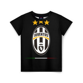 Детская футболка 3D с принтом Juventus1 в Курске, 100% гипоаллергенный полиэфир | прямой крой, круглый вырез горловины, длина до линии бедер, чуть спущенное плечо, ткань немного тянется | football | juve | juventus | seria a | бьянконери | серия а | футбол | чемпионат италии | юве | ювентус