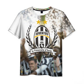 Мужская футболка 3D с принтом Juventus5 в Курске, 100% полиэфир | прямой крой, круглый вырез горловины, длина до линии бедер | football | juve | juventus | seria a | бьянконери | серия а | футбол | чемпионат италии | юве | ювентус