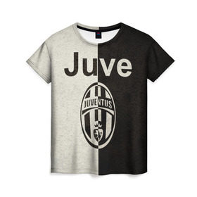 Женская футболка 3D с принтом Juventus6 в Курске, 100% полиэфир ( синтетическое хлопкоподобное полотно) | прямой крой, круглый вырез горловины, длина до линии бедер | football | juve | juventus | seria a | бьянконери | серия а | футбол | чемпионат италии | юве | ювентус