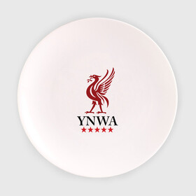 Тарелка с принтом YNWA в Курске, фарфор | диаметр - 210 мм
диаметр для нанесения принта - 120 мм | Тематика изображения на принте: ynwa | ливерпуль