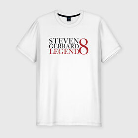 Мужская футболка премиум с принтом Steven Gerrard в Курске, 92% хлопок, 8% лайкра | приталенный силуэт, круглый вырез ворота, длина до линии бедра, короткий рукав | 